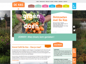 website De Kas, duurzame coöperatie